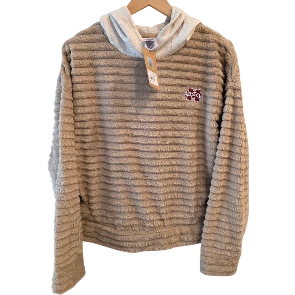 NWT Mississippi State Sherpa Hoodie - Women's Size S 4/6 - Tan